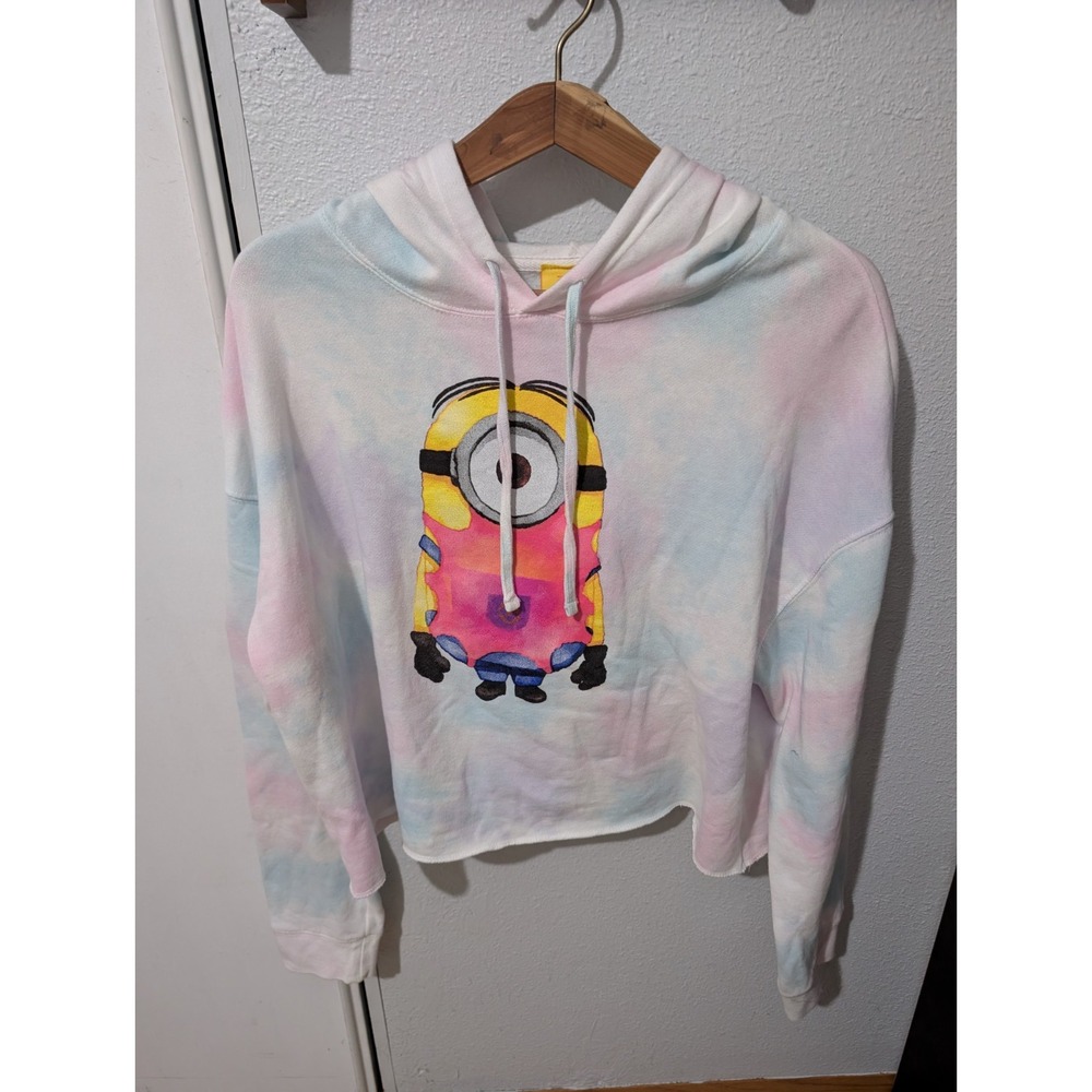 Universal‎ Studios Despicable Me Minion Mayhem Cropped Hoodie  Pastel Color W-XL